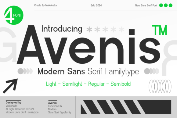 Avenis: A Modern Sans Serif Typeface for Editorial Design