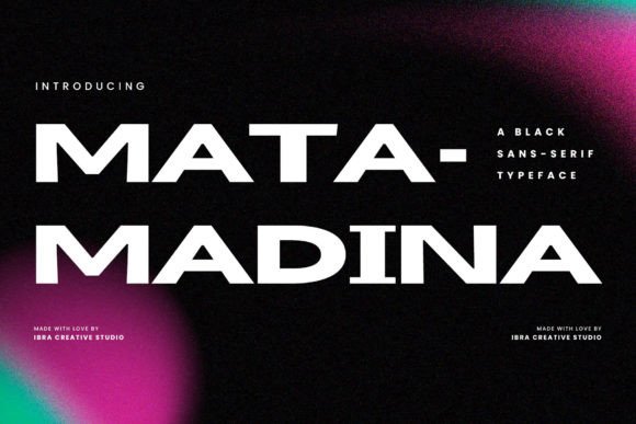 Matamadina Typeface for Modern Editorial Design