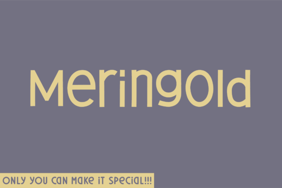 Meringold: A Modern Sans Serif Typeface for Web