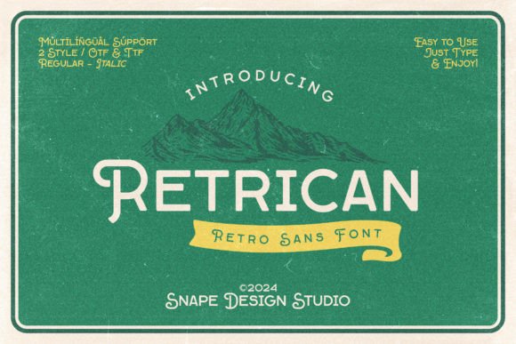 Retrican: A Retro Sans Serif Font for Makers