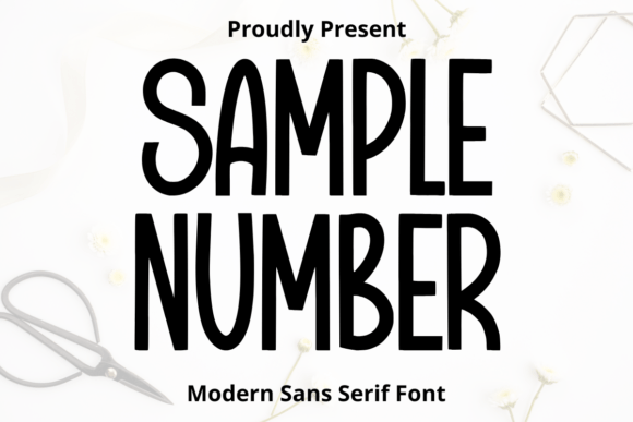 Sample Number Typeface for Editorial Design